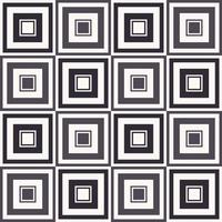 Geometric overlap square grid checkered seamless pattern black grey monochrome color background. Use for fabric, textile, interior decoration elements, upholstery, wrapping. vector