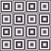 superposición geométrica cuadrícula cuadrada sin costuras patrón negro gris monocromo color de fondo. uso para telas, textiles, elementos de decoración de interiores, tapicería, envoltura. vector