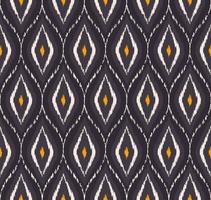 Ikat ogee round diamond rhombus shape seamless background. Ethnic tribal monochrome color pattern design. Use for fabric, textile, interior decoration elements, upholstery, wrapping. vector