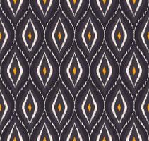 Ikat ogee round diamond rhombus shape seamless background. Ethnic tribal monochrome color pattern design. Use for fabric, textile, interior decoration elements, upholstery, wrapping. vector