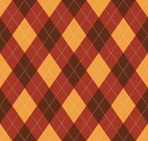 Argyle plaid seamless pattern modern autumn red brown on yellow color background. Use for fabric, textile, interior decoration elements, upholstery, wrapping. vector
