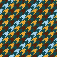 Houndstooth traditional seamless pattern background. Ethnic tribal diagonal color style. Use for fabric, textile, interior decoration elements, upholstery, wrapping. vector