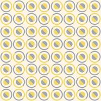 Small geometric random diagonal half circle grid seamless pattern yellow grey on white cream background. Use for fabric, textile, interior decoration elements, upholstery, packaging, wrapping. vector