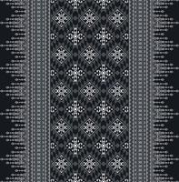 Ikat ethnic geometric rhombus square shape zig zag border seamless pattern on blue grey color background. Use for fabric, textile, interior decoration elements, upholstery, wrapping. vector