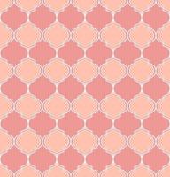 Moroccan trellis or geometric quatrefoil seamless pattern with pink two tone color background. Use for fabric, textile, cover, interior decoration elements, wrapping. vector