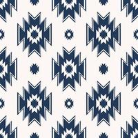 Ethnic tribal modern geometric shape blue color simple pattern design seamless background. Use for fabric, textile, interior decoration elements, upholstery, wrapping. vector