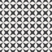 Simple geometric 4 point star grid seamless pattern black white monochrome color background. Use for fabric, textile, interior decoration elements, upholstery, wrapping. vector