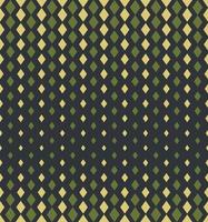 Small geometric diamond shape vertical halftone seamless pattern yellow green color background. Argyle pattern. Use for fabric, textile, interior decoration elements, upholstery, wrapping. vector