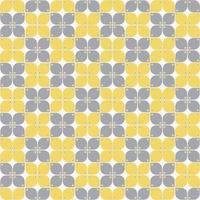 Indonesian batik Kawung geometric flower shape seamless pattern yellow grey color background. Use for fabric, textile, interior decoration elements, wrapping.