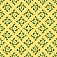 Ikat geometric flower shape grid seamless pattern shimmering summer color texture background. Use for fabric, textile, cover, interior decoration elements, wrapping. vector
