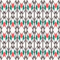 Native aztec chevron geometric shape seamless on cream background. Ethnic tribal colorful red-green pattern design. Use for fabric, textile, interior decoration elements, upholstery, wrapping. vector