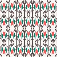 forma geométrica de chevron azteca nativo sin costuras sobre fondo crema. diseño étnico tribal colorido patrón rojo-verde. uso para telas, textiles, elementos de decoración de interiores, tapicería, envoltura. vector