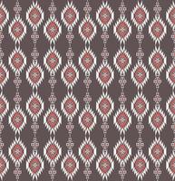 Native aztec geometric shape seamless background. Red-brown ethnic tribal color pattern design. Use for fabric, textile, interior decoration elements, upholstery, wrapping. vector
