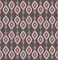 Native aztec geometric shape seamless background. Red-brown ethnic tribal color pattern design. Use for fabric, textile, interior decoration elements, upholstery, wrapping. vector