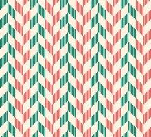 Modern red-green herringbone chevron seamless pattern on cream color background. Use for fabric, textile, interior decoration elements, upholstery, wrapping. vector