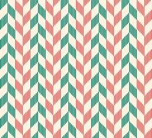 Modern red-green herringbone chevron seamless pattern on cream color background. Use for fabric, textile, interior decoration elements, upholstery, wrapping. vector