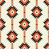 Colorful ethnic tribal geometric shape seamless pattern on white cream background. Use for fabric, textile, interior decoration elements, upholstery, wrapping. vector