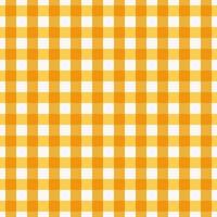 Simple small checkered plaid tattersall seamless pattern honey yellow gold color background. Use for fabric, textile, packaging, interior decoration elements, wrapping. vector