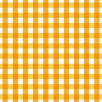 Simple small checkered plaid tattersall seamless pattern honey yellow gold color background. Use for fabric, textile, packaging, interior decoration elements, wrapping. vector