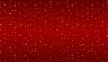 Pequeñas estrellas doradas aleatorias sobre fondo degradado rojo. uso para elementos de decoración de vacaciones, festivos, eventos o plantilla.