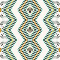 Native aztec rhombus zig zag line geometric shape seamless background. Ethnic colorful brown cream pattern design. Use for fabric, textile, interior decoration elements, upholstery, wrapping. vector