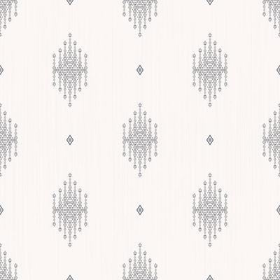 Ethnic chandelier shape grid seamless pattern on white texture background. Minimalist and modern vintage style. Use for fabric, textile, interior decoration elements, upholstery, wrapping.