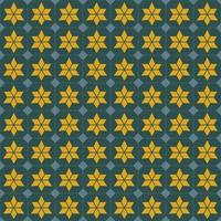 rejilla de estrellas geométricas de patrones sin fisuras moderno fondo de color contemporáneo. patrón sino-portugués o peranakan simple. uso para tejidos, textiles, elementos de decoración de interiores. vector