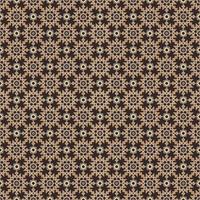 Islamic dark brown and gold color geometric small star shape seamless pattern background. Batik Sarong or silk pattern. Use for fabric, textile, interior decoration elements, wrapping. vector