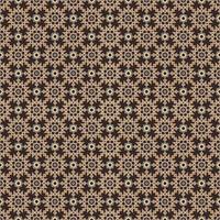 Islamic dark brown and gold color geometric small star shape seamless pattern background. Batik Sarong or silk pattern. Use for fabric, textile, interior decoration elements, wrapping. vector