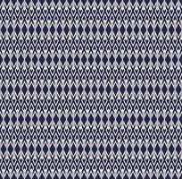 Ikat geometric small line and vertical diamond shape seamless pattern traditional blue color background. Use for fabric, textile, interior decoration elements, wrapping. vector