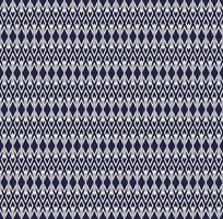 Ikat geometric small line and vertical diamond shape seamless pattern traditional blue color background. Use for fabric, textile, interior decoration elements, wrapping. vector