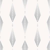 Ikat ethnic small blue color lines in herringbone shape seamless pattern on white background. Use for fabric, textile, interior decoration elements, upholstery, wrapping. vector