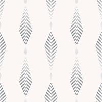 Ikat ethnic small blue color lines in herringbone shape seamless pattern on white background. Use for fabric, textile, interior decoration elements, upholstery, wrapping. vector