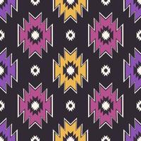 nativo azteca tribal forma geométrica moderno colorido sin fisuras patrón de fondo. uso para telas, textiles, elementos de decoración de interiores, tapicería, envoltura. vector