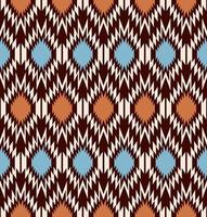 Ethnic tribal geometric zig zag shape seamless pattern on brown color background. Morocco color design. Use for fabric, textile, interior decoration elements, upholstery, wrapping. vector
