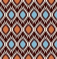 étnico tribal geométrico zig zag forma de patrones sin fisuras sobre fondo de color marrón. diseño de color marroquí. uso para telas, textiles, elementos de decoración de interiores, tapicería, envoltura. vector