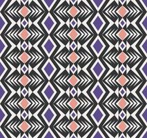 Geometric ethnic tribal rhombus square, triangle, chevron shape seamless pattern on black background. Use for fabric, textile, interior decoration elements, upholstery, wrapping. vector