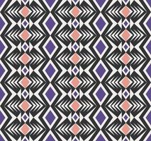 Geometric ethnic tribal rhombus square, triangle, chevron shape seamless pattern on black background. Use for fabric, textile, interior decoration elements, upholstery, wrapping. vector