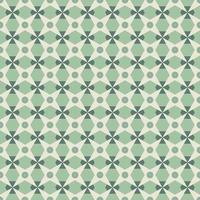 Geometric islamic retro green and white cream color seamless pattern background. Batik, sarong pattern. Use for fabric, textile, interior decoration elements, upholstery, packaging, wrapping. vector