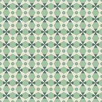 Geometric islamic retro green and white cream color seamless pattern background. Batik, sarong pattern. Use for fabric, textile, interior decoration elements, upholstery, packaging, wrapping. vector