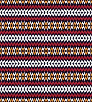 Ikat small ethnic shape colorful seamless background. Tribal chevron, rhombus and zig zag pattern. Use for fabric, textile, interior decoration elements, upholstery, wrapping.