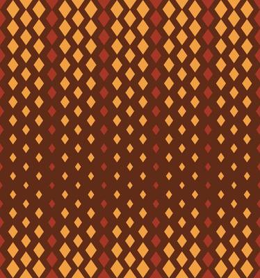 Small geometric diamond shape vertical halftone seamless pattern. brown yellow red color background. Argyle pattern. Use for fabric, textile, interior decoration elements, upholstery, wrapping.