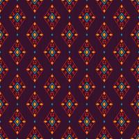 Traditional ikat ethnic rhombus shape seamless pattern on purple color texture background. Batik, sarong pattern. Use for fabric, textile, interior decoration elements, upholstery, wrapping. vector