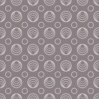 Small geometric circle spiral strokes grid seamless pattern monochrome brown grey color background. Use for fabric, textile, cover, interior decoration elements, upholstery, wrapping. vector