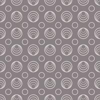 círculo geométrico pequeño espiral trazos rejilla de patrones sin fisuras fondo de color gris marrón monocromo. uso para tela, textil, cubierta, elementos de decoración de interiores, tapicería, envoltura. vector