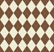 Traditional argyle seamless pattern modern brown cream color background. Use for fabric, textile, interior decoration elements, wrapping, upholstery. vector