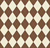 Traditional argyle seamless pattern modern brown cream color background. Use for fabric, textile, interior decoration elements, wrapping, upholstery. vector