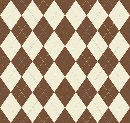 Traditional argyle seamless pattern modern brown cream color background. Use for fabric, textile, interior decoration elements, wrapping, upholstery.