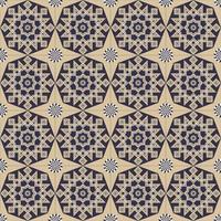 Islamic geometric star and flower shape seamless pattern contemporary color background. Batik sarong pattern. Use for fabric, textile, interior decoration elements, wrapping. vector