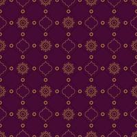 Islamic geometric star and quatrefoil shape grid seamless pattern contemporary color background. Batik sarong pattern. Use for fabric, textile, cover, interior decoration elements, wrapping. vector